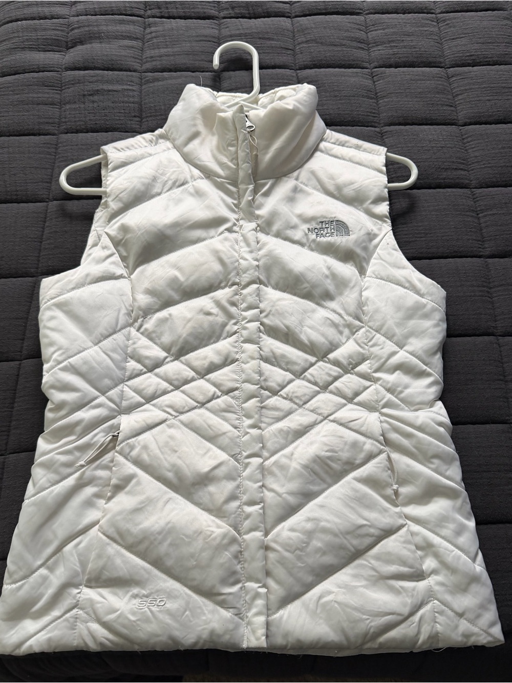The North Face White Quilted Insulated Vest